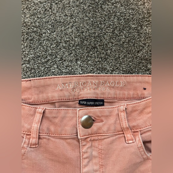 American Eagle Outfitters Pink Denim Shorts with Rolled Hem - Picture 3 of 9